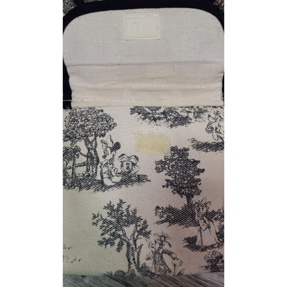 Walt Disney World Black White Toile Canvas Classic Mickey Friends Large Backpack main image 5